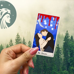 Adesivo de cena de baile de formatura do Crepúsculo – Edição The Lovers Tarot | Adesivo resistente à água | Adesivo para laptop