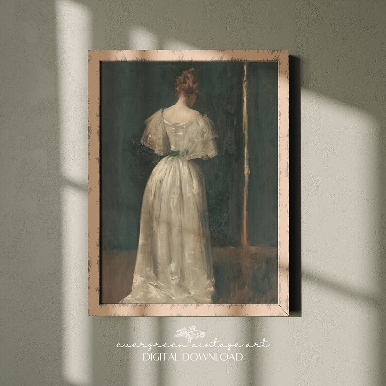 Victorian Woman Portrait Print | Vintage Moody Dark Academia ...