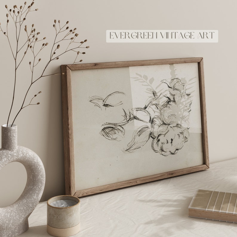 Vintage Neutral Gallery Wall Set of 10 | Soft Muted Antique Printable ...