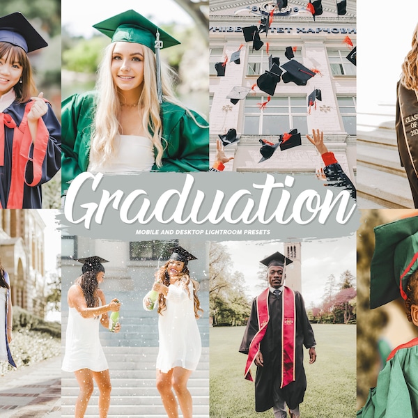 5 Graduation Lightroom Presets | Instagram Filter | Graduation Presets | Lightroom Presets Graduation | Mobile Presets | Desktop Presets