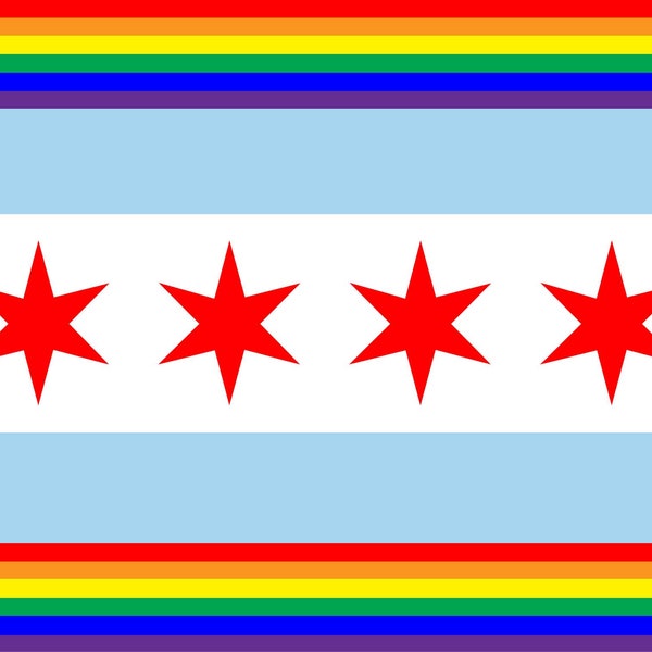 Chicago pride flag