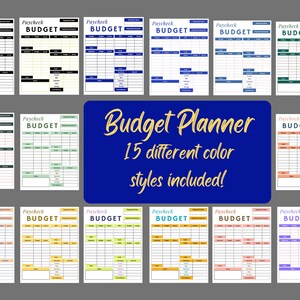 Paycheck Budget Planner Printable, Download Colorful Budget Templates, US Letter Instant Download PDF