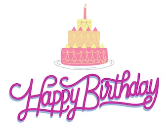 Printable Happy Birthday Greeting Card Download PDF JPG PNG - Etsy