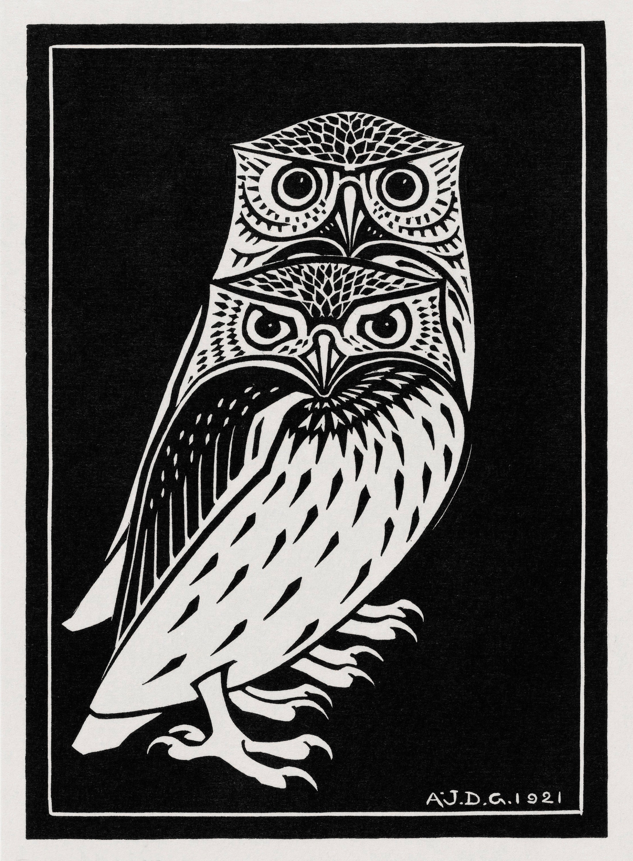 Two Owls SVG, EPS, and PNG printable file download animal art vector for clipart, cricut, woodworkin