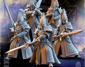 High Elf Swordmasters - high elves Infantry |Tabletop gaming 32mm miniatures | 14k ABS-Like Resin