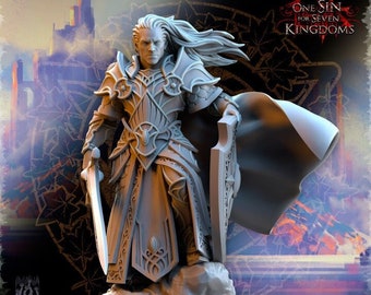 High Elves lord commander | Tabletop 32mm miniature  | 14k ABS-Like Resin - Dungeons & Dragons