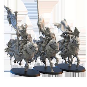 Breton Knights Cavalry: 32mm ABS-Like Resin Miniature for Tabletop RPG