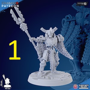space robots Overlord - ghamak | 32mm Sci-Fi Miniature for Wargaming & RPG | ABS-Like Resin