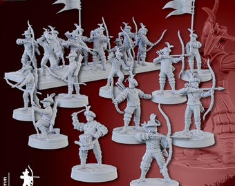 Empire Miniatures - Archer bowmen Squad by Ghamak | Empire of Man Army Models for RPG & Wargaming