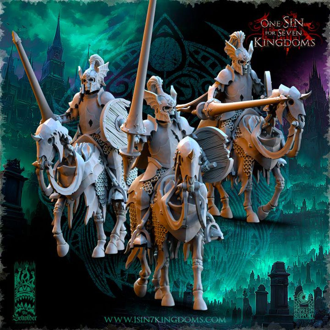 Undead Skeleton Knights With Lances | Vampiric Undead - Shock Cavalry ...