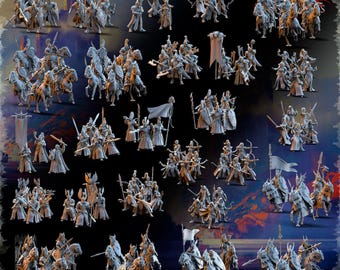 High Elf Miniatures Bundle | OPR - Elven Collection | 28-32mm Scale | 14k resin
