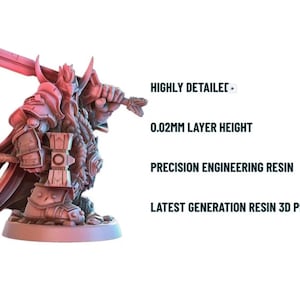 Vampiro anciano - Base de 55 mm - 3 poses / Miniatura de resina tipo ABS de 14k - Pathfinder - Dungeons & Dragons imagen 4