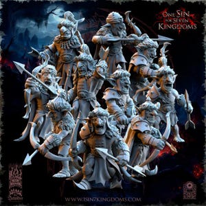 Sand Goblin Archers - Goblin infantry | 32mm Miniatures Tabletop Gaming | 14k ABS-Like Resin  | Dungeons & Dragons