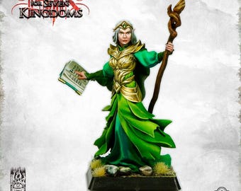 Wood Elf Everqueen Miniature: 32mm Resin Hero Model for D&D