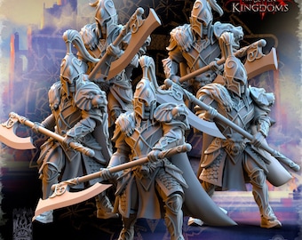 High Elf Infantry Guardian Squad  | Tabletop gaming high elves 32mm miniature  | 14k ABS-Like Resin - Dungeons & Dragons