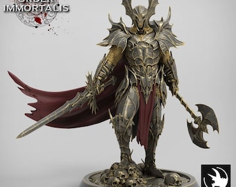 Vampire Miniatures Blood General  | 14k ABS Like Resin | Pathfinder, Dungeons & Dragons Tabletop RPG Character