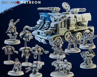 Space Dwarves Starter Bundle 2: 32mm Sci-Fi Miniatures by Ghamak
