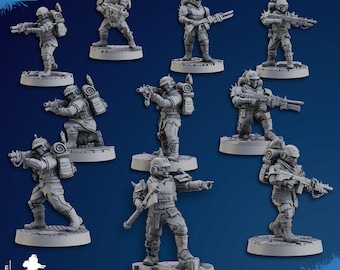 Verderbte Gardisten Standardinfanterie | Fell-Strike Squad 32 mm Renegade Soldaten | 14k ABS-ähnliches Harz