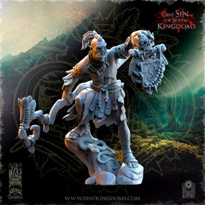 Orc Shaman - Warboss Orcs Miniatures | Tabletop Gaming 32mm | 14k ABS-Like Resin