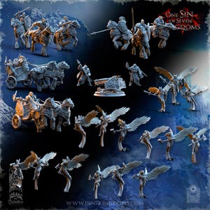 Pacchetto unità Stormwolves Elites: miniature da 32 mm - Valchirie, cavalleria, lanciatore di dardi