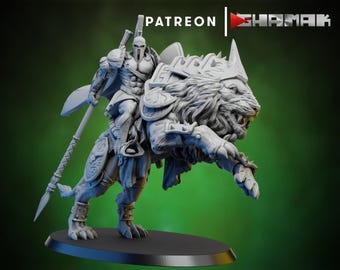 Fulminator lion cavalry Eternals Miniatures | 32mm Spartancast by Ghamak for RPGs & Wargames