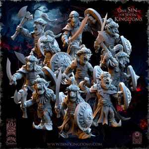 Sand Goblin Warriors - Goblin infantry | 32mm Miniatures Tabletop Gaming | 14k ABS-Like Resin  | Dungeons & Dragons