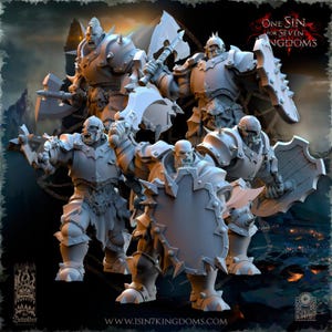 Orc Warriors - Greenskins Infantry Miniatures | Tabletop Gaming 32mm | 14k ABS-Like Resin