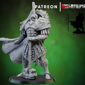 Lord commander Eternals Miniatures | 32mm Spartancast by Ghamak for RPGs & Wargames