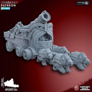 Dwarf Army - Dwarves Giant Siege Cannon by Ghamak – Artillery for Tabletop Wargames & RPGs