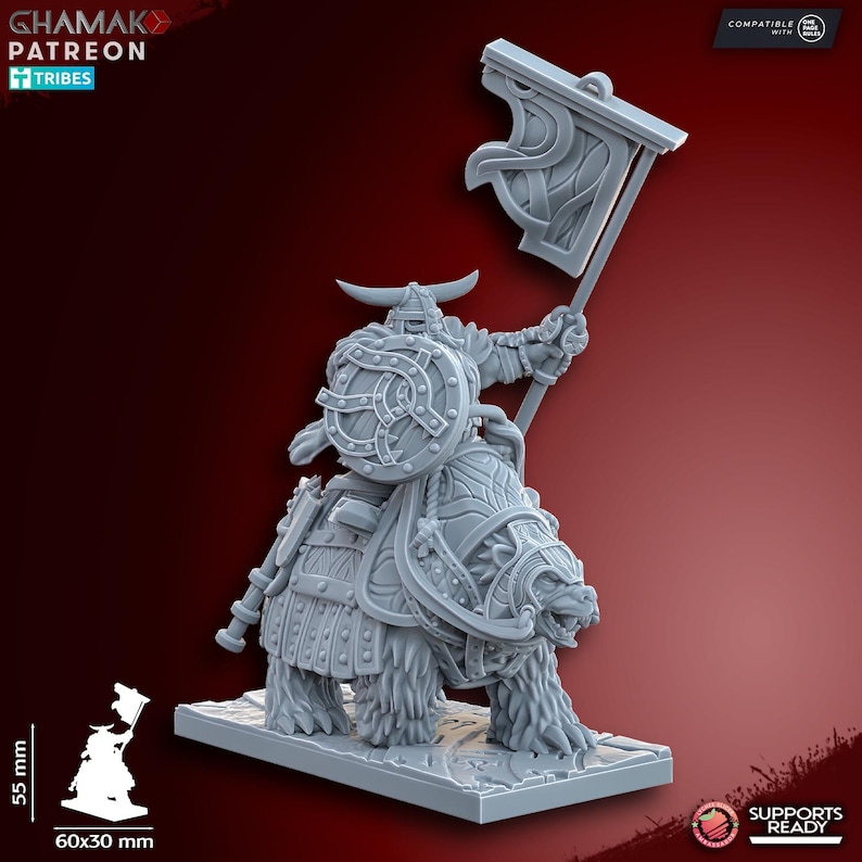 Dwarven Bear Riders: 25mm Miniatures RPG Wargaming - Etsy