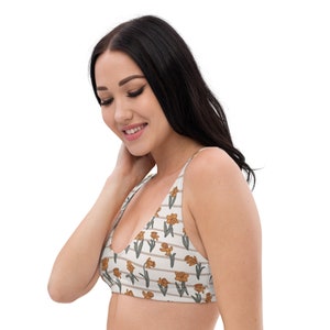 Recycled padded bikini top - Daffodil Fields