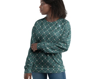 Unisex Sweatshirt - Out West Classic - Longhorn Skull Checkerboard