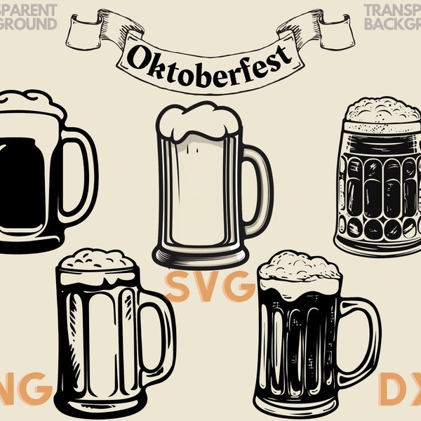 Oktoberfest SVG, Oktoberfest Beer SVG Bundle, Beer Lover Design, Oktoberfest Cutting File, Design Files, Printable Vinyl Cut Files