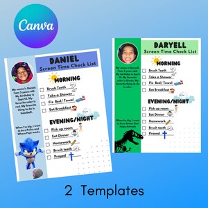 Kids Routine Template