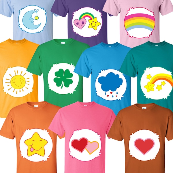 Care Bears Belly Digital Files (10 Designs Included!) - Design Files - Cricut - SVG - Silhouette Cameo - PNG - EpS - PDF - DxF