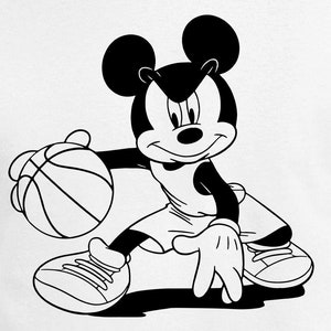 Mickey basketbal digitale snijbestanden - ontwerpbestanden - Cricut - SVG - Silhouette Cameo - PNG - EpS - PDF - DxF