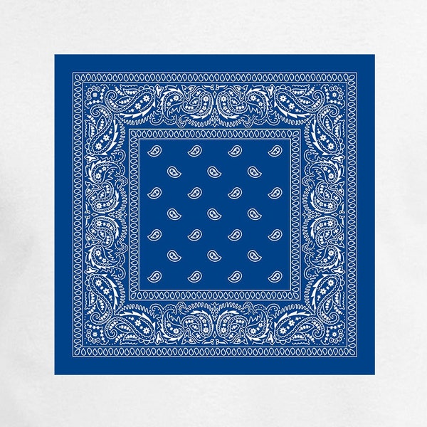 Blue Bandana Digital Files - Design Files - Cricut - SVG - Silhouette Cameo - PNG - EpS - PDF - DxF