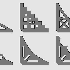 DXF File 6 Pack / 4&quot; Gussets- Plasma/Laser/Water Jet Table Cut Ready