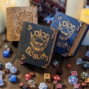 Dice Goblin Box | Handmade Engraved Wooden D&D Dice Box