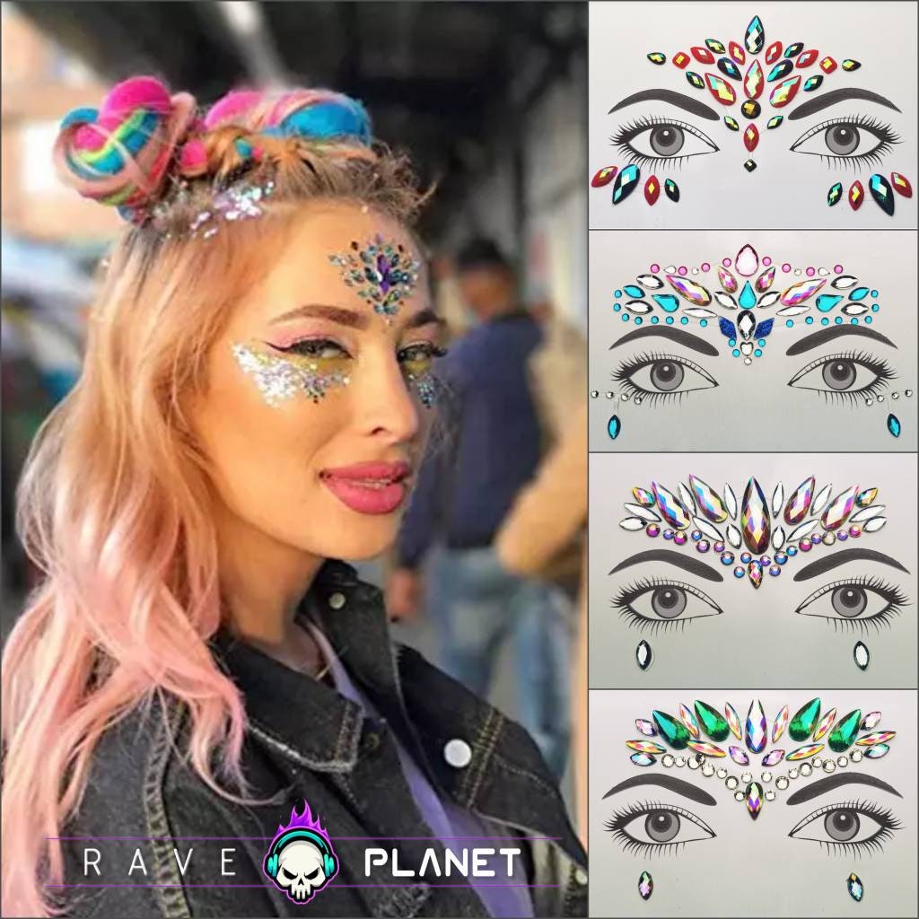 forlade Dolke gidsel 1PCS Face Jewels Festival Clothing Face Stickers Rhinestone