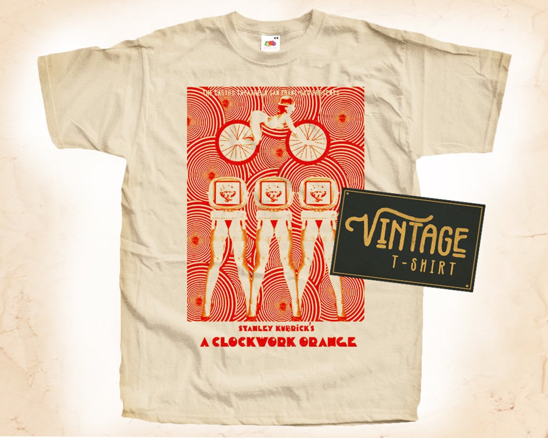 A Clockwork Orange V1 Filmplakat T-Shirt Vintage Baumwolle natur XS-5XL