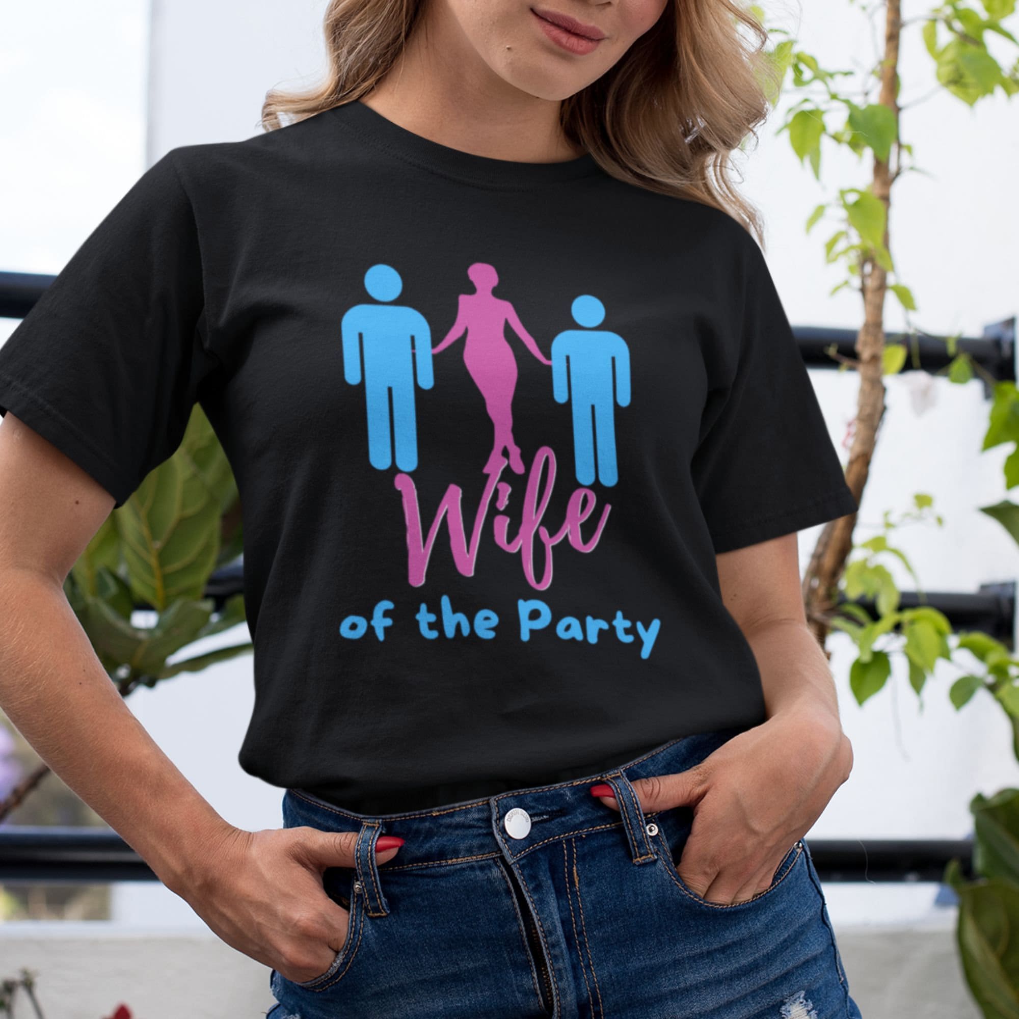 Wife of the Party, Swingers Threesome T-shirt, MFM 3some Shirt for Her, Hotwife, Slut Wife Group