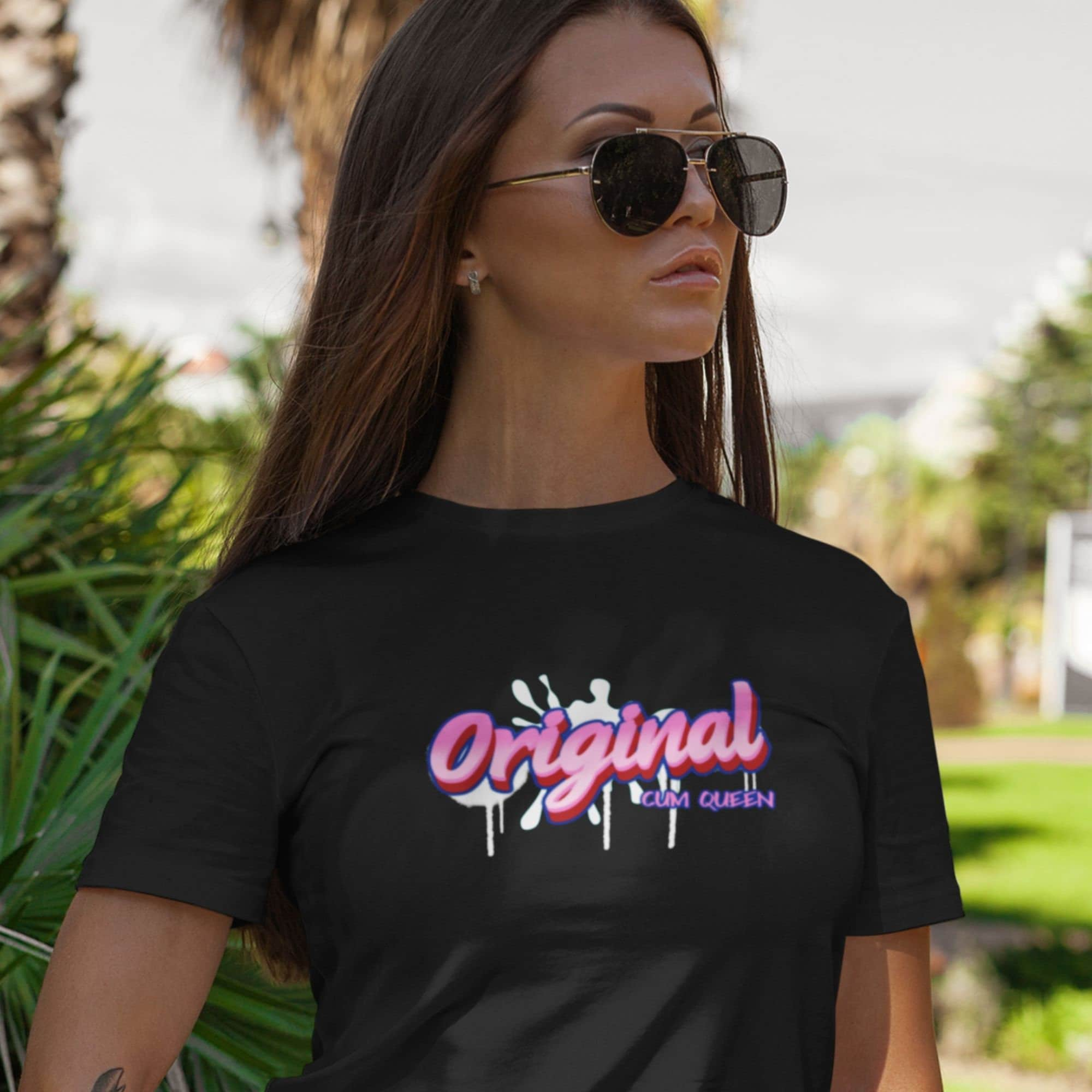 Original Cum Queen Cum on My Face T-shirt Swingers Lifestyle picture pic