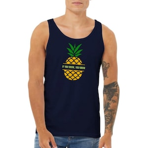 Canotta di ananas scambisti, se lo sai, camicia per coppie scambiste, camicie per feste scambiste, top di ananas scambisti, camicia di scambio moglie