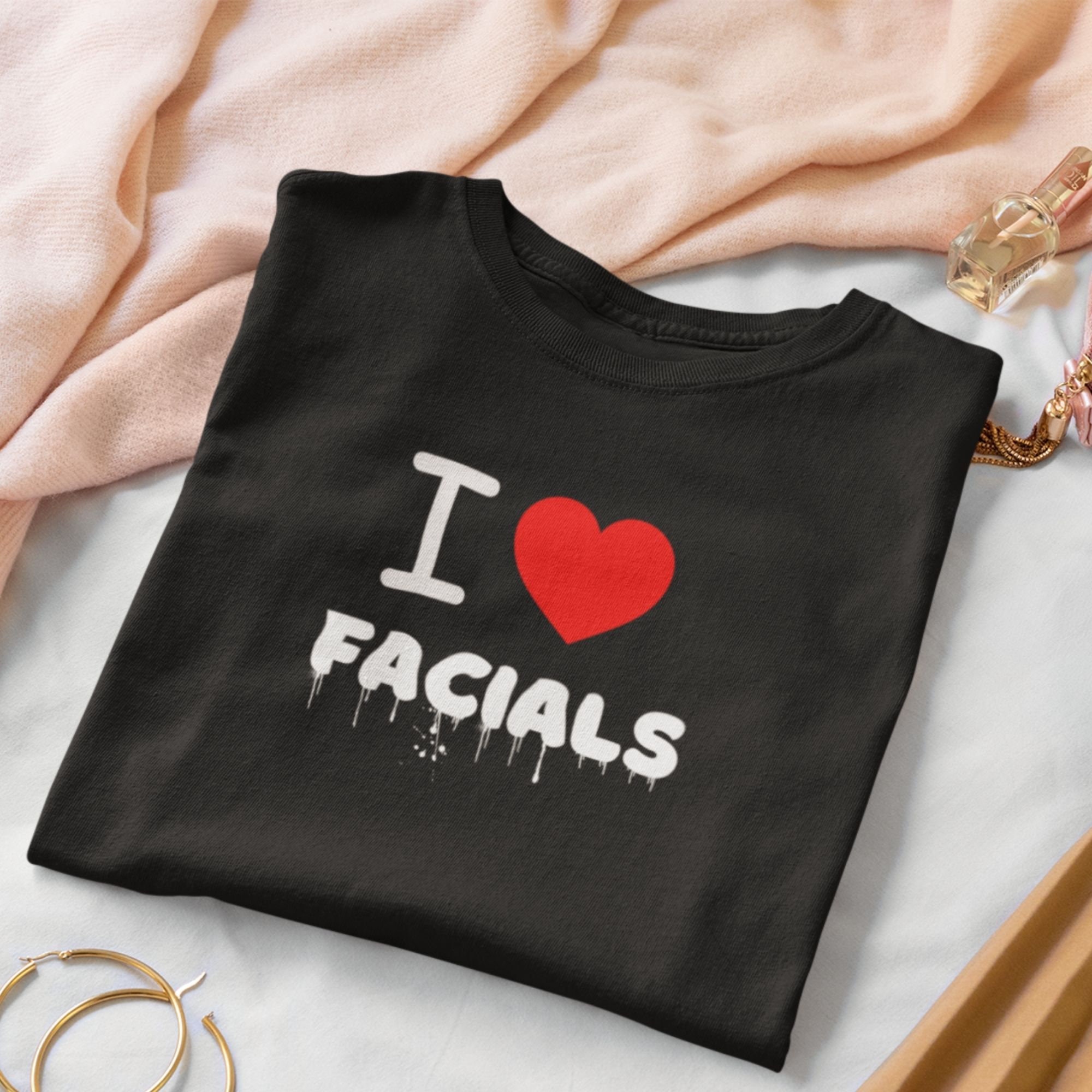 Cum on My Face I Love Facials T-shirt Cum Slut Bukkake pic