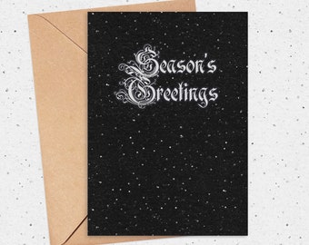 Christmas Greeting Card | Holiday Grunge Metal | Season's Greetings Note