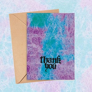 Thank You Greeting Card | Tangly Grunge | Grunge Thank You Note