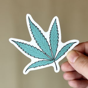 Pot Leaf | Waterproof Sticker for Water Bottle Sticker Laptop Sticker Planner Sticker Car Sticker Tumbler Sticker Hydroflask Sticker