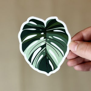 Monstera Leaf | Waterproof Sticker for Water Bottle Sticker Laptop Sticker Planner Sticker Car Sticker Tumbler Sticker Hydroflask Sticker