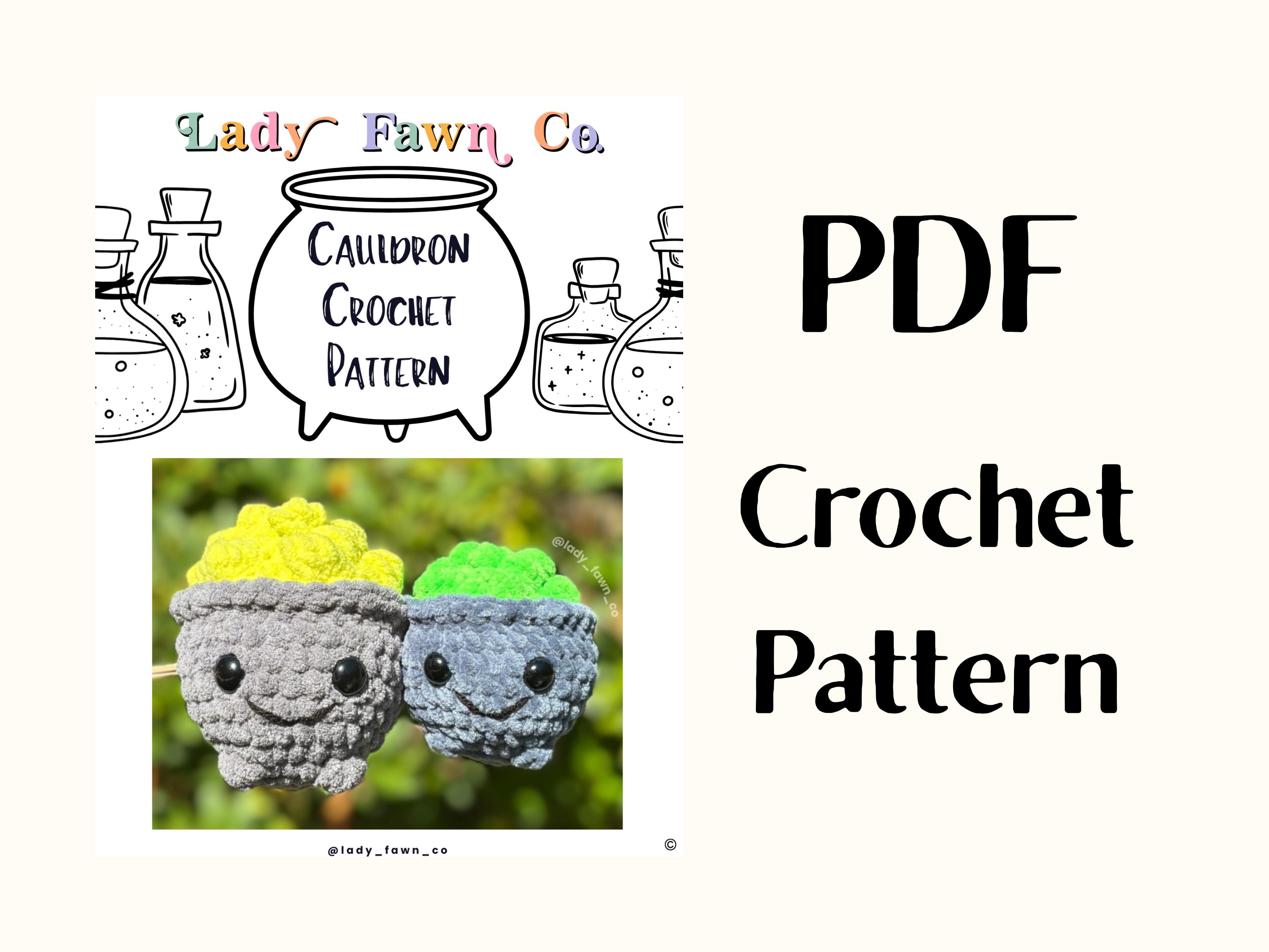 30 Witchy Crochet Patterns for Spooky, Celestial, and Gothic Makes 8 Beginner Witchy Cauldron Amigurumi Crochet Pattern
